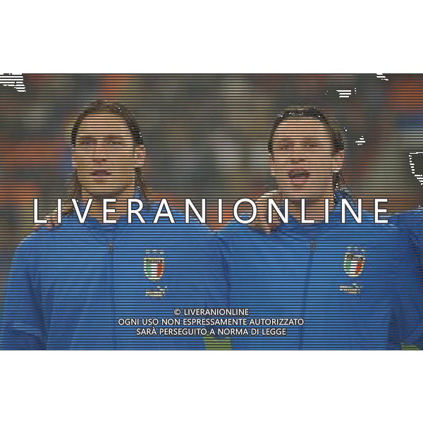 Milano 26-03-05 qualificazioni mondiali 2006 italia-scozia 2:0 nella foto totti e cassano ph marco luzzani/ag aldo liverani s.a.s.