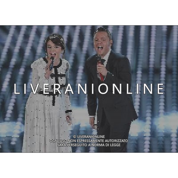 67Â° Festival di Sanremo della Canzone Italiana Sanremo (IM) - 07.02.2017 Prima Serata Nella Foto:Tiziano Ferro e Carmen Consoli /Ph.Vitez-Ag. Aldo Liverani
