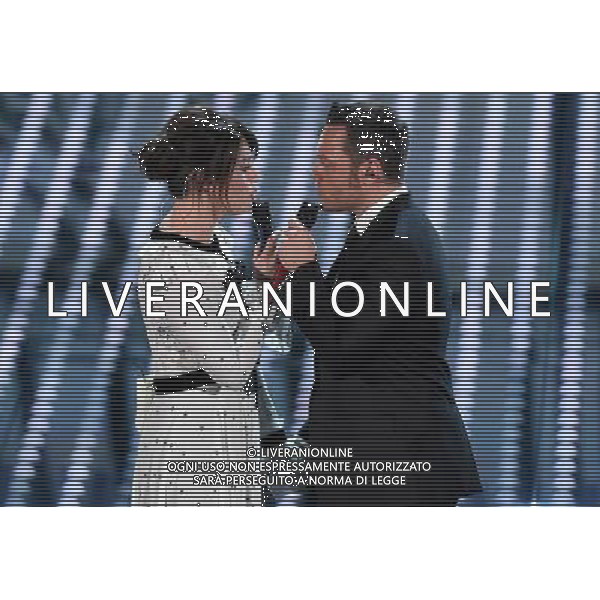 67Â° Festival di Sanremo della Canzone Italiana Sanremo (IM) - 07.02.2017 Prima Serata Nella Foto:Tiziano Ferro e Carmen Consoli /Ph.Vitez-Ag. Aldo Liverani