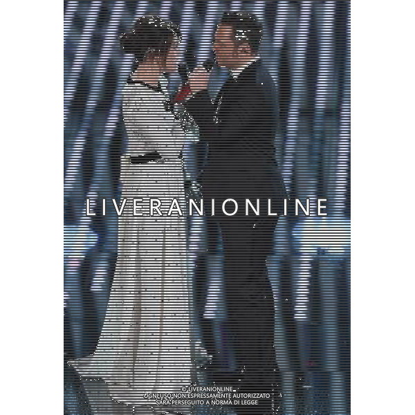 67Â° Festival di Sanremo della Canzone Italiana Sanremo (IM) - 07.02.2017 Prima Serata Nella Foto:Tiziano Ferro e Carmen Consoli /Ph.Vitez-Ag. Aldo Liverani