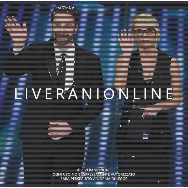 67Â° Festival di Sanremo della Canzone Italiana Sanremo (IM) - 07.02.2017 Prima Serata Nella Foto:Raoul Bova e Maria De Filippi /Ph.Vitez-Ag. Aldo Liverani