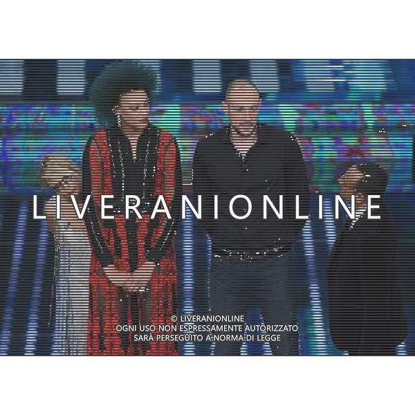 67Â° Festival di Sanremo della Canzone Italiana Sanremo (IM) - 07.02.2017 Prima Serata Nella Foto:Marco Cusin Valentina Diouf Maria De Filippi e Carlo Conti /Ph.Vitez-Ag. Aldo Liverani