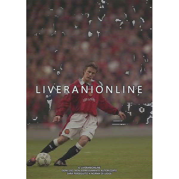 23-04-1997 SEMIFINALE DI CHAMPIONS LEAGUE MANCHESTER UNITED -BORUSSIA DORTMUND NELLA FOTO DAVID BECKHAM AG ALDO LIVERANI SAS