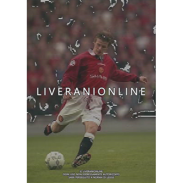 23-04-1997 SEMIFINALE DI CHAMPIONS LEAGUE MANCHESTER UNITED -BORUSSIA DORTMUND NELLA FOTO DAVID BECKHAM AG ALDO LIVERANI SAS