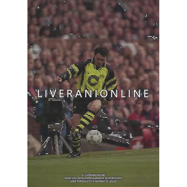 23-04-1997 SEMIFINALE DI CHAMPIONS LEAGUE MANCHESTER UNITED -BORUSSIA DORTMUND NELLA FOTO CHAPUISAT STEPHANE AG ALDO LIVERANI SAS