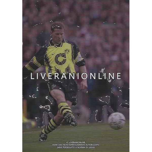 23-04-1997 SEMIFINALE DI CHAMPIONS LEAGUE MANCHESTER UNITED -BORUSSIA DORTMUND NELLA FOTO STEFAN REUTER AG ALDO LIVERANI SAS