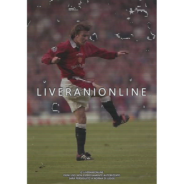 23-04-1997 SEMIFINALE DI CHAMPIONS LEAGUE MANCHESTER UNITED -BORUSSIA DORTMUND NELLA FOTO DAVID BECKHAM AG ALDO LIVERANI SAS