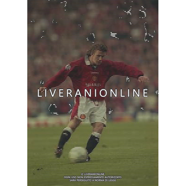 23-04-1997 SEMIFINALE DI CHAMPIONS LEAGUE MANCHESTER UNITED -BORUSSIA DORTMUND NELLA FOTO DAVID BECKHAM AG ALDO LIVERANI SAS