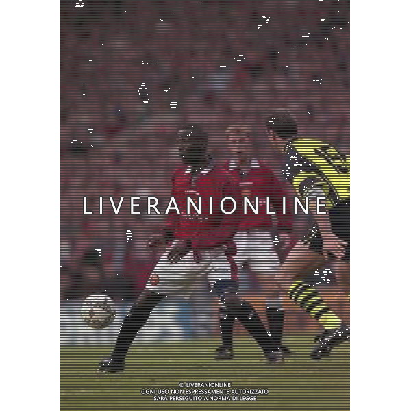 23-04-1997 SEMIFINALE DI CHAMPIONS LEAGUE MANCHESTER UNITED -BORUSSIA DORTMUND NELLA FOTO ANDY COLE AG ALDO LIVERANI SAS