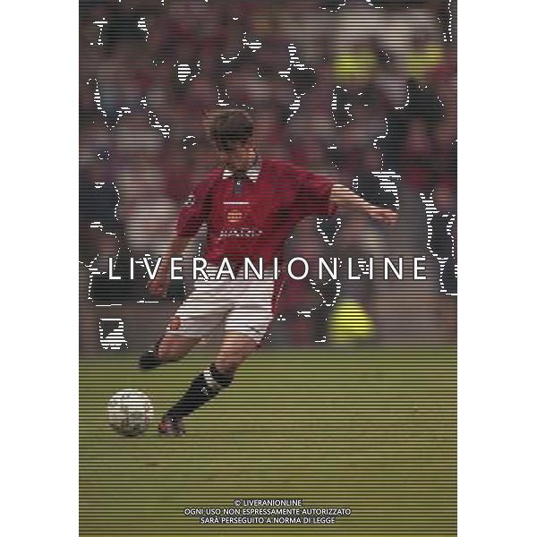 23-04-1997 SEMIFINALE DI CHAMPIONS LEAGUE MANCHESTER UNITED -BORUSSIA DORTMUND NELLA FOTO GARY NEVILLE AG ALDO LIVERANI SAS