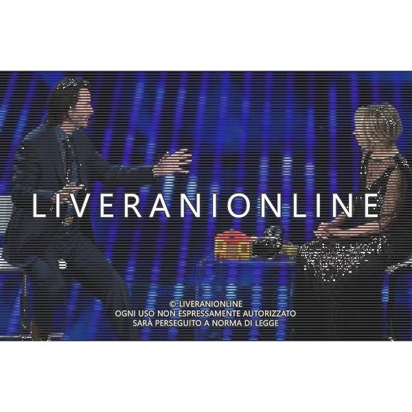 67mo Festival di Sanremo della Canzone Italiana Sanremo (IM) - 08.02.2017 Seconda Serata Nella Foto:Keanu Reeves e Maria De Filippi /Ph.Vitez-Ag. Aldo Liverani