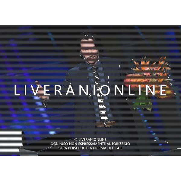 67mo Festival di Sanremo della Canzone Italiana Sanremo (IM) - 08.02.2017 Seconda Serata Nella Foto:Keanu Reeves /Ph.Vitez-Ag. Aldo Liverani
