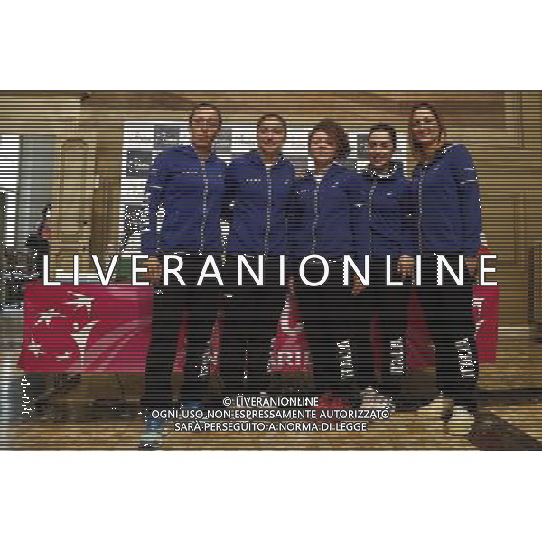 Fed Cup 2017 by BNP Paribas Italia - Slovacchia Cerimonia di sorteggio 10/02/2017 nella foto: SARA ERRANI FRANCESCA SCHIAVONE JASMINE PAOLINI MARTINA TREVISAN CAPTAIN TATHIANA GARBIN Â©Claudio Zamagni/Agenzia Aldo Liverani SARA ERRANI FRANCESCA SCHIAVONE JASMINE PAOLINI MARTINA TREVISAN CAPTAIN TATHIANA GARBIN during official draw ceremony ahead of the FED CUP by BNP Paribas World Group II between ITALY and SLOVAKIA at Sala Randi ForlÃ¬ City Hall on February 10th 2017 Italy. Photo credit by CLAUDIO ZAMAGNI/ALDO LIVERANI PHOTO AGENCY / AGENZIA ALDO LIVERANI SAS