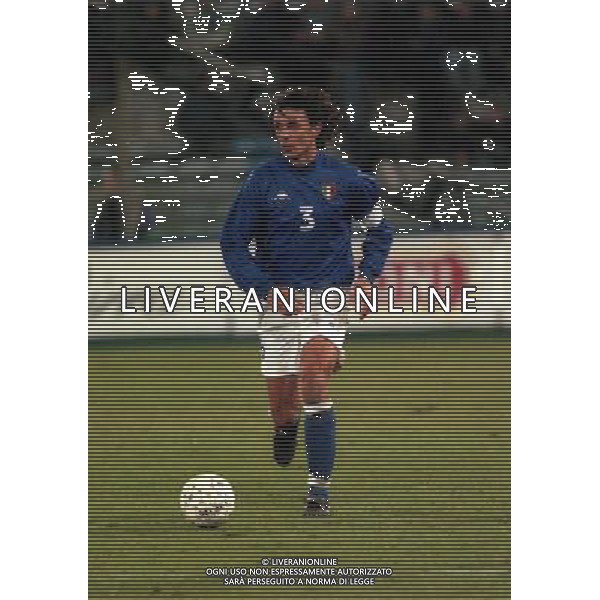 10-02-1999 PISA AMICHEVOLE ITALIA NORVEGIA NELLA FOTO PAOLO MALDINI AG ALDO LIVERANI SAS