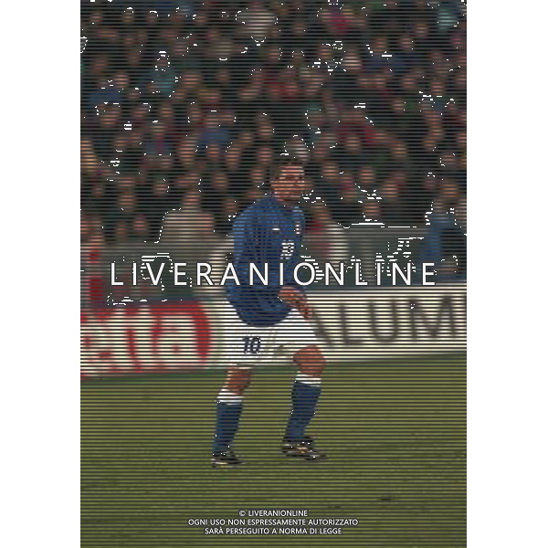 10-02-1999 PISA AMICHEVOLE ITALIA NORVEGIA NELLA FOTO ROBERTO BAGGIO AG ALDO LIVERANI SAS