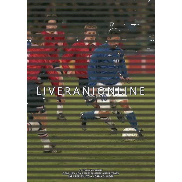 10-02-1999 PISA AMICHEVOLE ITALIA NORVEGIA NELLA FOTO ROBERTO BAGGIO AG ALDO LIVERANI SAS