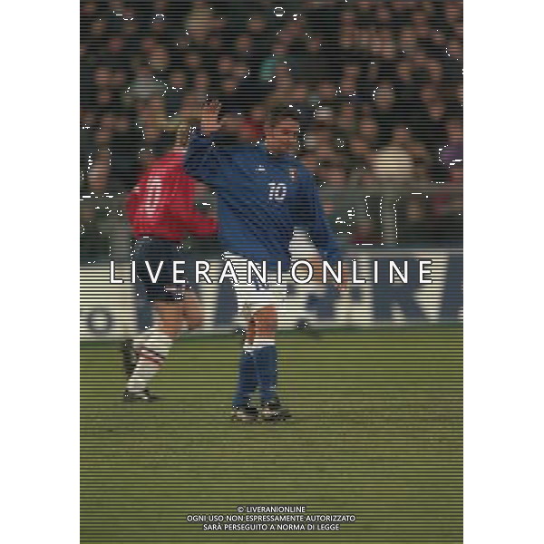 10-02-1999 PISA AMICHEVOLE ITALIA NORVEGIA NELLA FOTO ROBERTO BAGGIO AG ALDO LIVERANI SAS