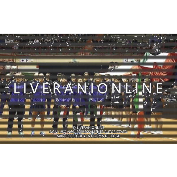 Fed Cup 2017 by BNP Paribas World Group II Italia - Slovacchia Giorno 1 Francesca Schiavone vs Anna Karolina Schmiedlova 11/02/2017 nella foto: SARA ERRANI FRANCESCA SCHIAVONE JASMINE PAOLINI MARTINA TREVISAN Â©Claudio Zamagni/Agenzia Aldo Liverani SARA ERRANI FRANCESCA SCHIAVONE JASMINE PAOLINI MARTINA TREVISAN during single match Francesca Schiavone against Anna Karolina Schmiedlova International Tennis FED CUP by BNP Paribas World Group II between ITALY and SLOVAKIA at PalaGalassi ForlÃ¬ on February 11th 2017 Italy. Photo credit by CLAUDIO ZAMAGNI/ALDO LIVERANI PHOTO AGENCY