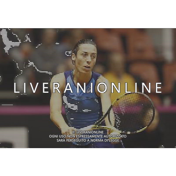 Fed Cup 2017 by BNP Paribas World Group II Italia - Slovacchia Giorno 1 Francesca Schiavone vs Anna Karolina Schmiedlova 11/02/2017 nella foto: FRANCESCA SCHIAVONE Â©Claudio Zamagni/Agenzia Aldo Liverani FRANCESCA SCHIAVONE during single match Francesca Schiavone against Anna Karolina Schmiedlova International Tennis FED CUP by BNP Paribas World Group II between ITALY and SLOVAKIA at PalaGalassi ForlÃ¬ on February 11th 2017 Italy. Photo credit by CLAUDIO ZAMAGNI/ALDO LIVERANI PHOTO AGENCY