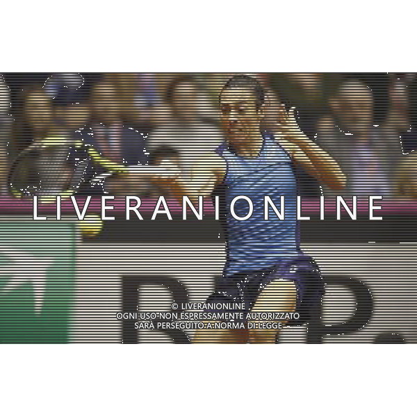Fed Cup 2017 by BNP Paribas World Group II Italia - Slovacchia Giorno 1 Francesca Schiavone vs Anna Karolina Schmiedlova 11/02/2017 nella foto: FRANCESCA SCHIAVONE Â©Claudio Zamagni/Agenzia Aldo Liverani FRANCESCA SCHIAVONE during single match Francesca Schiavone against Anna Karolina Schmiedlova International Tennis FED CUP by BNP Paribas World Group II between ITALY and SLOVAKIA at PalaGalassi ForlÃ¬ on February 11th 2017 Italy. Photo credit by CLAUDIO ZAMAGNI/ALDO LIVERANI PHOTO AGENCY