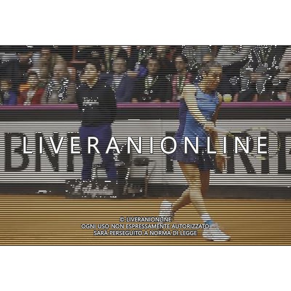 Fed Cup 2017 by BNP Paribas World Group II Italia - Slovacchia Giorno 1 Francesca Schiavone vs Anna Karolina Schmiedlova 11/02/2017 nella foto: FRANCESCA SCHIAVONE Â©Claudio Zamagni/Agenzia Aldo Liverani FRANCESCA SCHIAVONE during single match Francesca Schiavone against Anna Karolina Schmiedlova International Tennis FED CUP by BNP Paribas World Group II between ITALY and SLOVAKIA at PalaGalassi ForlÃ¬ on February 11th 2017 Italy. Photo credit by CLAUDIO ZAMAGNI/ALDO LIVERANI PHOTO AGENCY
