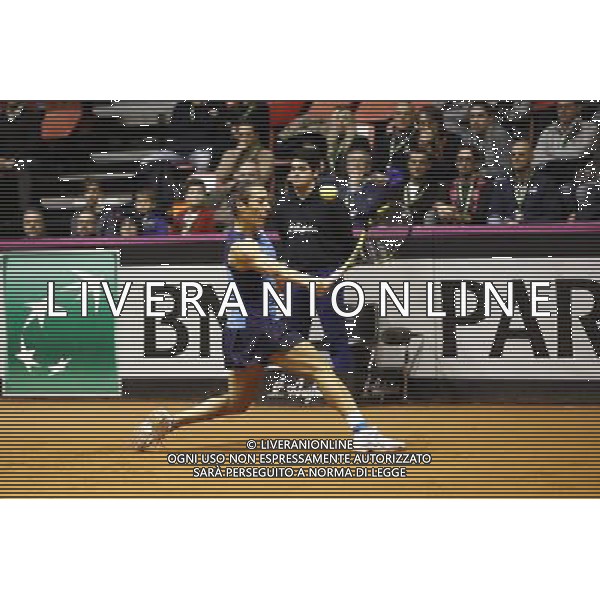 Fed Cup 2017 by BNP Paribas World Group II Italia - Slovacchia Giorno 1 Francesca Schiavone vs Anna Karolina Schmiedlova 11/02/2017 nella foto: FRANCESCA SCHIAVONE Â©Claudio Zamagni/Agenzia Aldo Liverani FRANCESCA SCHIAVONE during single match Francesca Schiavone against Anna Karolina Schmiedlova International Tennis FED CUP by BNP Paribas World Group II between ITALY and SLOVAKIA at PalaGalassi ForlÃ¬ on February 11th 2017 Italy. Photo credit by CLAUDIO ZAMAGNI/ALDO LIVERANI PHOTO AGENCY