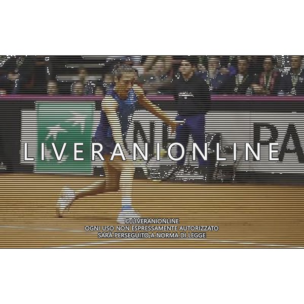 Fed Cup 2017 by BNP Paribas World Group II Italia - Slovacchia Giorno 1 Francesca Schiavone vs Anna Karolina Schmiedlova 11/02/2017 nella foto: FRANCESCA SCHIAVONE Â©Claudio Zamagni/Agenzia Aldo Liverani FRANCESCA SCHIAVONE during single match Francesca Schiavone against Anna Karolina Schmiedlova International Tennis FED CUP by BNP Paribas World Group II between ITALY and SLOVAKIA at PalaGalassi ForlÃ¬ on February 11th 2017 Italy. Photo credit by CLAUDIO ZAMAGNI/ALDO LIVERANI PHOTO AGENCY
