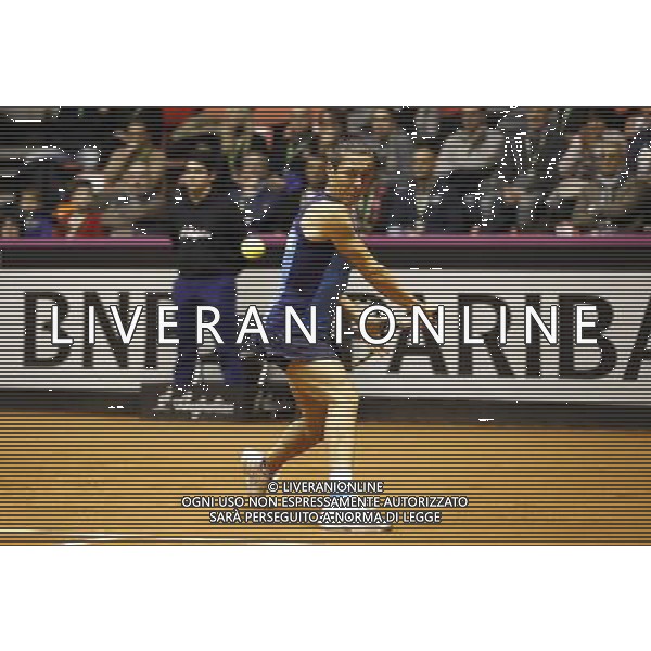 Fed Cup 2017 by BNP Paribas World Group II Italia - Slovacchia Giorno 1 Francesca Schiavone vs Anna Karolina Schmiedlova 11/02/2017 nella foto: FRANCESCA SCHIAVONE Â©Claudio Zamagni/Agenzia Aldo Liverani FRANCESCA SCHIAVONE during single match Francesca Schiavone against Anna Karolina Schmiedlova International Tennis FED CUP by BNP Paribas World Group II between ITALY and SLOVAKIA at PalaGalassi ForlÃ¬ on February 11th 2017 Italy. Photo credit by CLAUDIO ZAMAGNI/ALDO LIVERANI PHOTO AGENCY