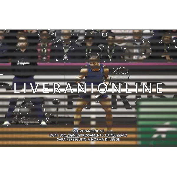 Fed Cup 2017 by BNP Paribas World Group II Italia - Slovacchia Giorno 1 Francesca Schiavone vs Anna Karolina Schmiedlova 11/02/2017 nella foto: FRANCESCA SCHIAVONE Â©Claudio Zamagni/Agenzia Aldo Liverani FRANCESCA SCHIAVONE during single match Francesca Schiavone against Anna Karolina Schmiedlova International Tennis FED CUP by BNP Paribas World Group II between ITALY and SLOVAKIA at PalaGalassi ForlÃ¬ on February 11th 2017 Italy. Photo credit by CLAUDIO ZAMAGNI/ALDO LIVERANI PHOTO AGENCY