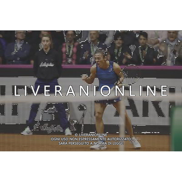 Fed Cup 2017 by BNP Paribas World Group II Italia - Slovacchia Giorno 1 Francesca Schiavone vs Anna Karolina Schmiedlova 11/02/2017 nella foto:FRANCESCA SCHIAVONE Â©Claudio Zamagni/Agenzia Aldo Liverani FRANCESCA SCHIAVONE during single match Francesca Schiavone against Anna Karolina Schmiedlova International Tennis FED CUP by BNP Paribas World Group II between ITALY and SLOVAKIA at PalaGalassi ForlÃ¬ on February 11th 2017 Italy. Photo credit by CLAUDIO ZAMAGNI/ALDO LIVERANI PHOTO AGENCY
