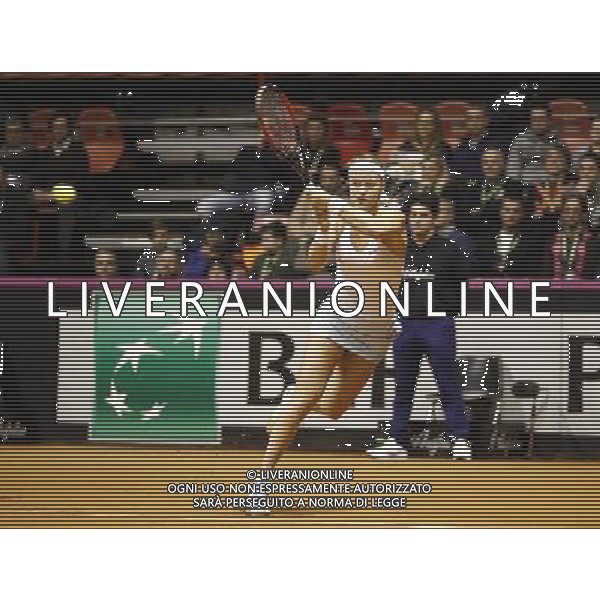Fed Cup 2017 by BNP Paribas World Group II Italia - Slovacchia Giorno 1 Francesca Schiavone vs Anna Karolina Schmiedlova 11/02/2017 nella foto: ANNA KAROLINA SCHMIEDLOVA Â©Claudio Zamagni/Agenzia Aldo Liverani ANNA KAROLINA SCHMIEDLOVA during single match Francesca Schiavone against Anna Karolina Schmiedlova International Tennis FED CUP by BNP Paribas World Group II between ITALY and SLOVAKIA at PalaGalassi ForlÃ¬ on February 11th 2017 Italy. Photo credit by CLAUDIO ZAMAGNI/ALDO LIVERANI PHOTO AGENCY