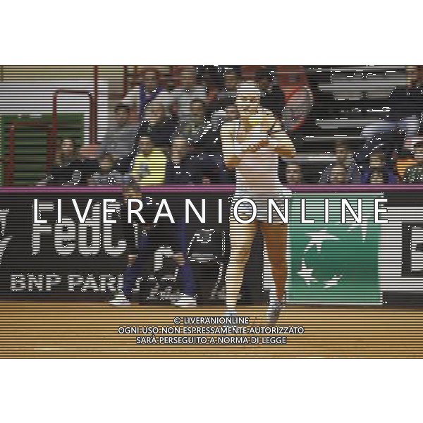 Fed Cup 2017 by BNP Paribas World Group II Italia - Slovacchia Giorno 1 Francesca Schiavone vs Anna Karolina Schmiedlova 11/02/2017 nella foto: ANNA KAROLINA SCHMIEDLOVA Â©Claudio Zamagni/Agenzia Aldo Liverani ANNA KAROLINA SCHMIEDLOVA during single match Francesca Schiavone against Anna Karolina Schmiedlova International Tennis FED CUP by BNP Paribas World Group II between ITALY and SLOVAKIA at PalaGalassi ForlÃ¬ on February 11th 2017 Italy. Photo credit by CLAUDIO ZAMAGNI/ALDO LIVERANI PHOTO AGENCY