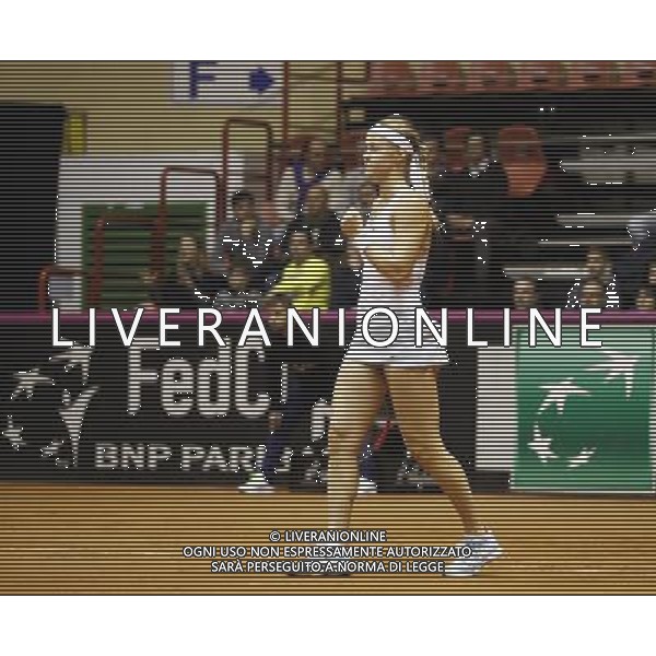 Fed Cup 2017 by BNP Paribas World Group II Italia - Slovacchia Giorno 1 Francesca Schiavone vs Anna Karolina Schmiedlova 11/02/2017 nella foto: ANNA KAROLINA SCHMIEDLOVA Â©Claudio Zamagni/Agenzia Aldo Liverani ANNA KAROLINA SCHMIEDLOVA during single match Francesca Schiavone against Anna Karolina Schmiedlova International Tennis FED CUP by BNP Paribas World Group II between ITALY and SLOVAKIA at PalaGalassi ForlÃ¬ on February 11th 2017 Italy. Photo credit by CLAUDIO ZAMAGNI/ALDO LIVERANI PHOTO AGENCY