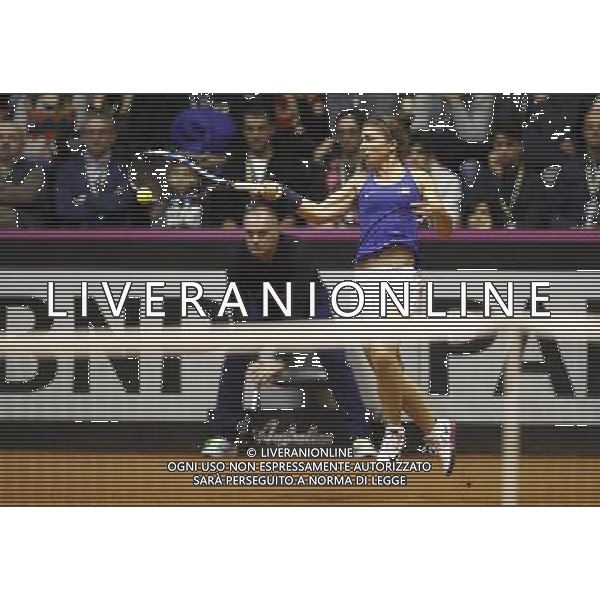 Fed Cup 2017 by BNP Paribas World Group II Italia - Slovacchia Giorno 1 Sara Errani vs Rebecca Sramkova 11/02/2017 nella foto: SARA ERRANI Â©Claudio Zamagni/Agenzia Aldo Liverani SARA ERRANI during single match Sara Errani against Rebecca Sramkova International Tennis FED CUP by BNP Paribas World Group II between ITALY and SLOVAKIA at PalaGalassi ForlÃ¬ on February 11th 2017 Italy. Photo credit by CLAUDIO ZAMAGNI/ALDO LIVERANI PHOTO AGENCY
