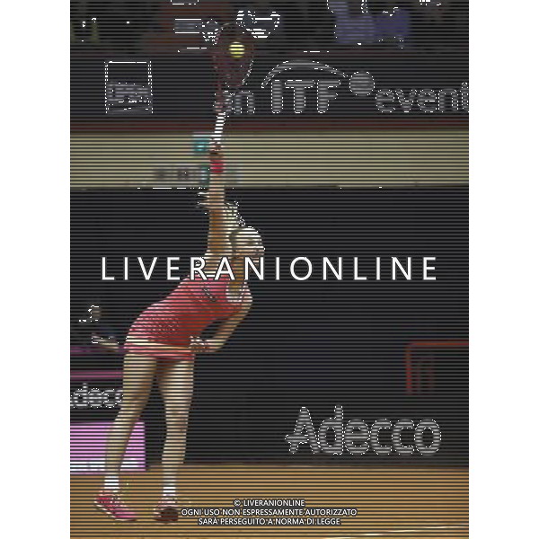 Fed Cup 2017 by BNP Paribas World Group II Italia - Slovacchia Giorno 1 Sara Errani vs Rebecca Sramkova 11/02/2017 nella foto: REBECCA SRAMKOVA Â©Claudio Zamagni/Agenzia Aldo Liverani REBECCA SRAMKOVA during single match Sara Errani against Rebecca Sramkova International Tennis FED CUP by BNP Paribas World Group II between ITALY and SLOVAKIA at PalaGalassi ForlÃ¬ on February 11th 2017 Italy. Photo credit by CLAUDIO ZAMAGNI/ALDO LIVERANI PHOTO AGENCY