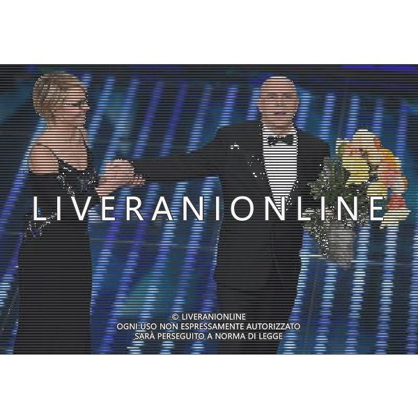 67mo Festival di Sanremo della Canzone Italiana Sanremo (IM) - 11.02.2017 Serata Finale Nella Foto:Maurizio Crozza Maria De Filippi /Ph.Vitez-Ag. Aldo Liverani