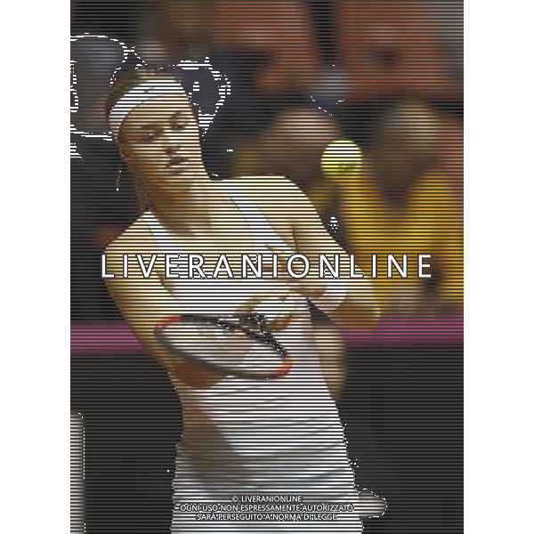 Fed Cup 2017 by BNP Paribas World Group II Italia - Slovacchia Giorno 1 Francesca Schiavone vs Anna Karolina Schmiedlova 11/02/2017 nella foto: ANNA KAROLINA SCHMIEDLOVA ©Claudio Zamagni/Agenzia Aldo Liverani ANNA KAROLINA SCHMIEDLOVA during single match Francesca Schiavone against Anna Karolina Schmiedlova International Tennis FED CUP by BNP Paribas World Group II between ITALY and SLOVAKIA at PalaGalassi Forl“ on February 11th 2017 Italy. Photo credit by CLAUDIO ZAMAGNI/ALDO LIVERANI PHOTO AGENCY