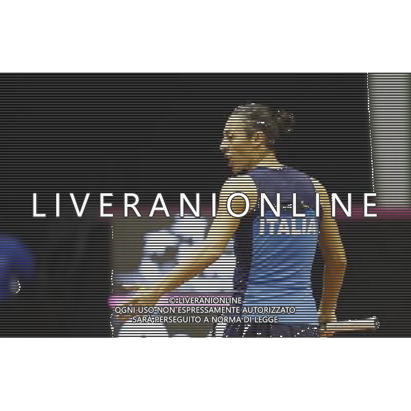 Fed Cup 2017 by BNP Paribas World Group II Italia - Slovacchia Giorno 1 Francesca Schiavone vs Anna Karolina Schmiedlova 11/02/2017 nella foto: FRANCESCA SCHIAVONE ©Claudio Zamagni/Agenzia Aldo Liverani FRANCESCA SCHIAVONE during single match Francesca Schiavone against Anna Karolina Schmiedlova International Tennis FED CUP by BNP Paribas World Group II between ITALY and SLOVAKIA at PalaGalassi Forl“ on February 11th 2017 Italy. Photo credit by CLAUDIO ZAMAGNI/ALDO LIVERANI PHOTO AGENCY