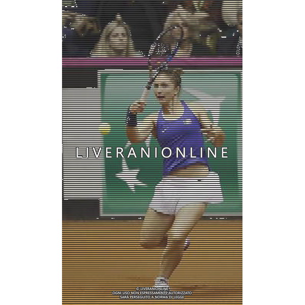 Fed Cup 2017 by BNP Paribas World Group II Italia - Slovacchia Giorno 1 Sara Errani vs Rebecca Sramkova 11/02/2017 nella foto: SARA ERRANI ©Claudio Zamagni/Agenzia Aldo Liverani SARA ERRANI during single match Sara Errani against Rebecca Sramkova International Tennis FED CUP by BNP Paribas World Group II between ITALY and SLOVAKIA at PalaGalassi Forl“ on February 11th 2017 Italy. Photo credit by CLAUDIO ZAMAGNI/ALDO LIVERANI PHOTO AGENCY