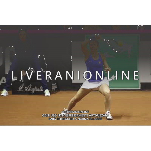 Fed Cup 2017 by BNP Paribas World Group II Italia - Slovacchia Giorno 1 Sara Errani vs Rebecca Sramkova 11/02/2017 nella foto: SARA ERRANI ©Claudio Zamagni/Agenzia Aldo Liverani SARA ERRANI during single match Sara Errani against Rebecca Sramkova International Tennis FED CUP by BNP Paribas World Group II between ITALY and SLOVAKIA at PalaGalassi Forl“ on February 11th 2017 Italy. Photo credit by CLAUDIO ZAMAGNI/ALDO LIVERANI PHOTO AGENCY