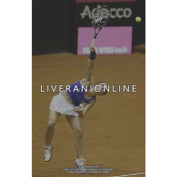 Fed Cup 2017 by BNP Paribas World Group II Italia - Slovacchia Giorno 1 Sara Errani vs Rebecca Sramkova 11/02/2017 nella foto: SARA ERRANI ©Claudio Zamagni/Agenzia Aldo Liverani SARA ERRANI during single match Sara Errani against Rebecca Sramkova International Tennis FED CUP by BNP Paribas World Group II between ITALY and SLOVAKIA at PalaGalassi Forl“ on February 11th 2017 Italy. Photo credit by CLAUDIO ZAMAGNI/ALDO LIVERANI PHOTO AGENCY