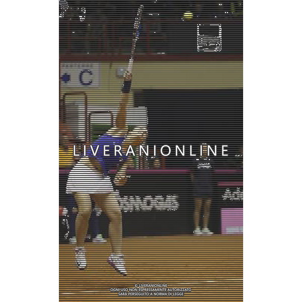 Fed Cup 2017 by BNP Paribas World Group II Italia - Slovacchia Giorno 1 Sara Errani vs Rebecca Sramkova 11/02/2017 nella foto: SARA ERRANI ©Claudio Zamagni/Agenzia Aldo Liverani SARA ERRANI during single match Sara Errani against Rebecca Sramkova International Tennis FED CUP by BNP Paribas World Group II between ITALY and SLOVAKIA at PalaGalassi Forl“ on February 11th 2017 Italy. Photo credit by CLAUDIO ZAMAGNI/ALDO LIVERANI PHOTO AGENCY