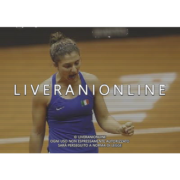 Fed Cup 2017 by BNP Paribas World Group II Italia - Slovacchia Giorno 1 Sara Errani vs Rebecca Sramkova 11/02/2017 nella foto: SARA ERRANI ©Claudio Zamagni/Agenzia Aldo Liverani SARA ERRANI during single match Sara Errani against Rebecca Sramkova International Tennis FED CUP by BNP Paribas World Group II between ITALY and SLOVAKIA at PalaGalassi Forl“ on February 11th 2017 Italy. Photo credit by CLAUDIO ZAMAGNI/ALDO LIVERANI PHOTO AGENCY