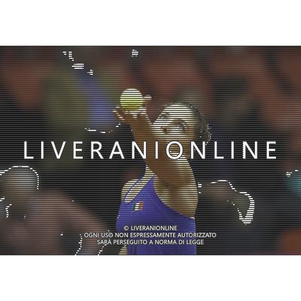 Fed Cup 2017 by BNP Paribas World Group II Italia - Slovacchia Giorno 2 Sara Errani vs Daniela Hantuchova 12/02/2017 nella foto: SARA ERRANI Â©Claudio Zamagni/Agenzia Aldo Liverani SARA ERRANI during single match Sara Errani against Daniela Hantuchova International Tennis FED CUP by BNP Paribas World Group II between ITALY and SLOVAKIA at PalaGalassi ForlÃ¬ on February 12th 2017 Italy. Photo credit by CLAUDIO ZAMAGNI/ALDO LIVERANI PHOTO AGENCY