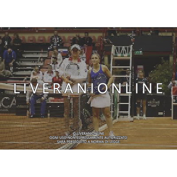 Fed Cup 2017 by BNP Paribas World Group II Italia - Slovacchia Giorno 2 Sara Errani vs Daniela Hantuchova 12/02/2017 nella foto:DANIELA HANTUCHOVA SARA ERRANI Â©Claudio Zamagni/Agenzia Aldo Liverani DANIELA HANTUCHOVA SARA ERRANI during single match Sara Errani against Daniela Hantuchova International Tennis FED CUP by BNP Paribas World Group II between ITALY and SLOVAKIA at PalaGalassi ForlÃ¬ on February 12th 2017 Italy. Photo credit by CLAUDIO ZAMAGNI/ALDO LIVERANI PHOTO AGENCY