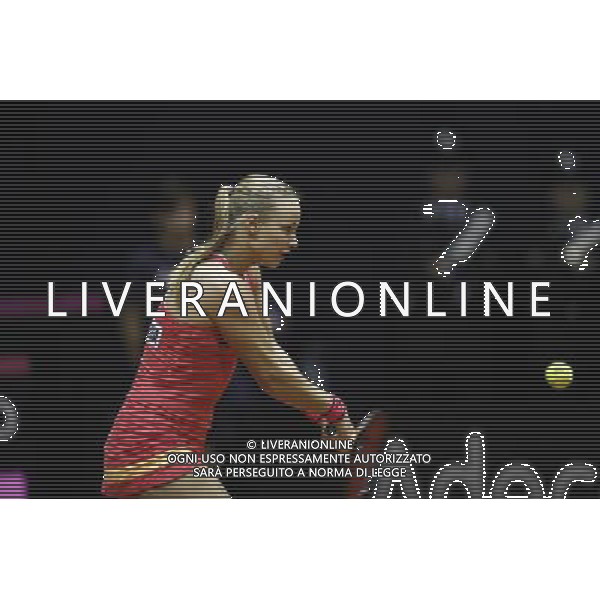 Fed Cup 2017 by BNP Paribas World Group II Italia - Slovacchia Giorno 2 Francesca schiavone vs Rebecca Sramkova 12/02/2017 nella foto: REBECCA SRAMKOVA Â©Claudio Zamagni/Agenzia Aldo Liverani REBECCA SRAMKOVA during single match Francesca Schiavone against Rebecca Sramkova International Tennis FED CUP by BNP Paribas World Group II between ITALY and SLOVAKIA at PalaGalassi ForlÃ¬ on February 12th 2017 Italy. Photo credit by CLAUDIO ZAMAGNI/ALDO LIVERANI PHOTO AGENCY / AGENZIA ALDO LIVERANI SAS