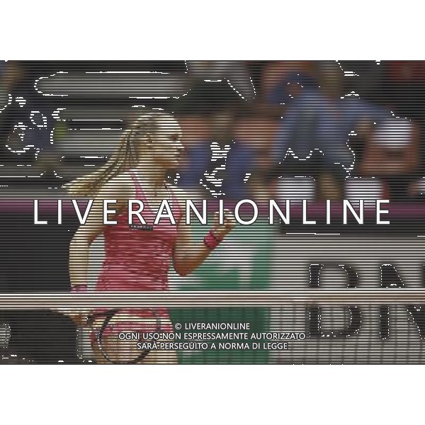 Fed Cup 2017 by BNP Paribas World Group II Italia - Slovacchia Giorno 2 Francesca schiavone vs Rebecca Sramkova 12/02/2017 nella foto: REBECCA SRAMKOVA Â©Claudio Zamagni/Agenzia Aldo Liverani REBECCA SRAMKOVA during single match Francesca Schiavone against Rebecca Sramkova International Tennis FED CUP by BNP Paribas World Group II between ITALY and SLOVAKIA at PalaGalassi ForlÃ¬ on February 12th 2017 Italy. Photo credit by CLAUDIO ZAMAGNI/ALDO LIVERANI PHOTO AGENCY / AGENZIA ALDO LIVERANI SAS 