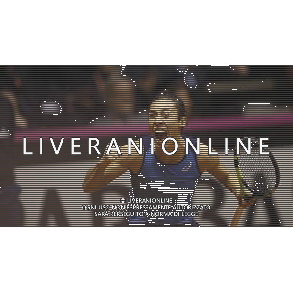 Fed Cup 2017 by BNP Paribas World Group II Italia - Slovacchia Giorno 2 Francesca schiavone vs Rebecca Sramkova 12/02/2017 nella foto: FRANCESCA SCHIAVONE Â©Claudio Zamagni/Agenzia Aldo Liverani FRANCESCA SCHIAVONE during single match Francesca Schiavone against Rebecca Sramkova International Tennis FED CUP by BNP Paribas World Group II between ITALY and SLOVAKIA at PalaGalassi ForlÃ¬ on February 12th 2017 Italy. Photo credit by CLAUDIO ZAMAGNI/ALDO LIVERANI PHOTO AGENCY / AGENZIA ALDO LIVERANI SAS 