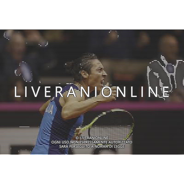 Fed Cup 2017 by BNP Paribas World Group II Italia - Slovacchia Giorno 2 Francesca schiavone vs Rebecca Sramkova 12/02/2017 nella foto: FRANCESCA SCHIAVONE Â©Claudio Zamagni/Agenzia Aldo Liverani FRANCESCA SCHIAVONE during single match Francesca Schiavone against Rebecca Sramkova International Tennis FED CUP by BNP Paribas World Group II between ITALY and SLOVAKIA at PalaGalassi ForlÃ¬ on February 12th 2017 Italy. Photo credit by CLAUDIO ZAMAGNI/ALDO LIVERANI PHOTO AGENCY / AGENZIA ALDO LIVERANI SAS 
