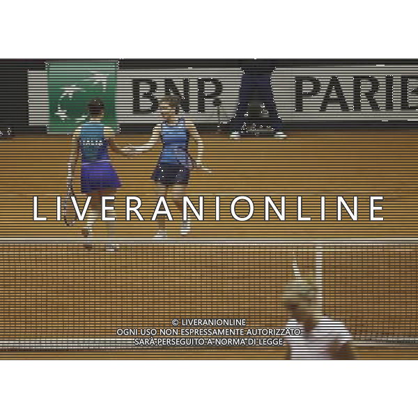 Fed Cup 2017 by BNP Paribas World Group II Italia - Slovacchia Giorno 2 Jasmine Paolini Martina Trevisan vs Daniela Hatuchkova Rebecca Sramkova 12/02/2017 nella foto: JASMINE PAOLINI MARTINA TREVISAN Â©Claudio Zamagni/Agenzia Aldo Liverani JASMINE PAOLINI MARTINA TREVISAN during double match Jasmine Paolini Martina Trevisam against Daniela Hantuchkova Rebecca Sramkova International Tennis FED CUP by BNP Paribas World Group II between ITALY and SLOVAKIA at PalaGalassi ForlÃ¬ on February 12th 2017 Italy. Photo credit by CLAUDIO ZAMAGNI/ALDO LIVERANI PHOTO AGENCY / AGENZIA ALDO LIVERANI SAS